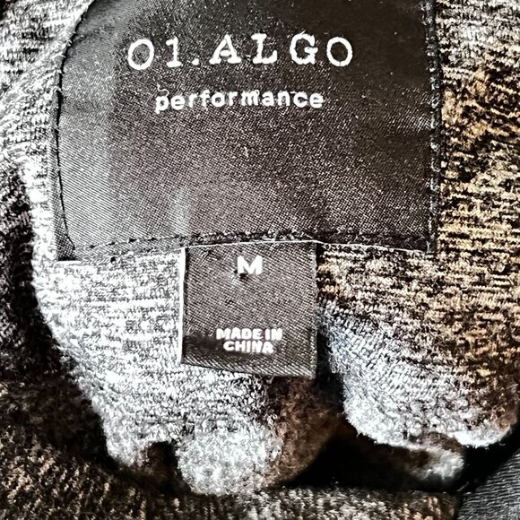 01.Algo Performance Gray Heather Hoodie Pullover Sweatshirt Zip Pocket Med - Picture 10 of 12